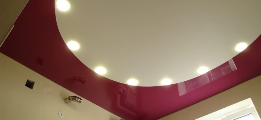 Комбинированные натяжные потолки в Ливнах от компании Артстрой